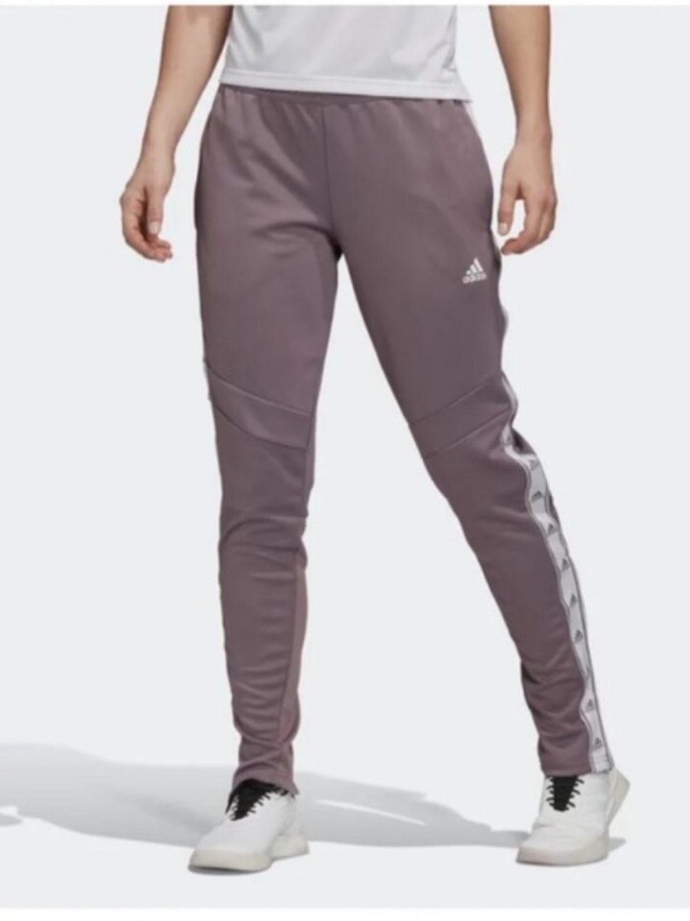 Adidas Tiro 19/Legacy Logo Tape Track Pants Women’s Size Small Taupe